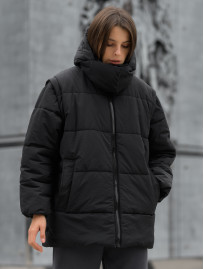 Damska kurtka zimowa Staff swe black oversize