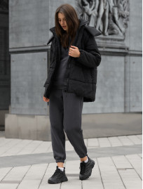 Damska kurtka zimowa Staff swe black oversize