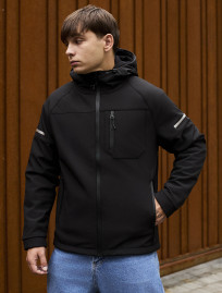 Kurtka Staff soft shell bo black reflective