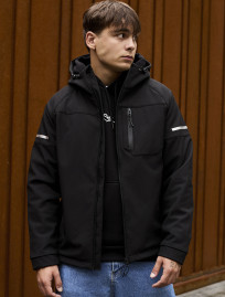 Kurtka Staff soft shell bo black reflective