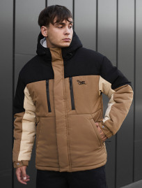 Kurtka zimowa Staff no beige & black
