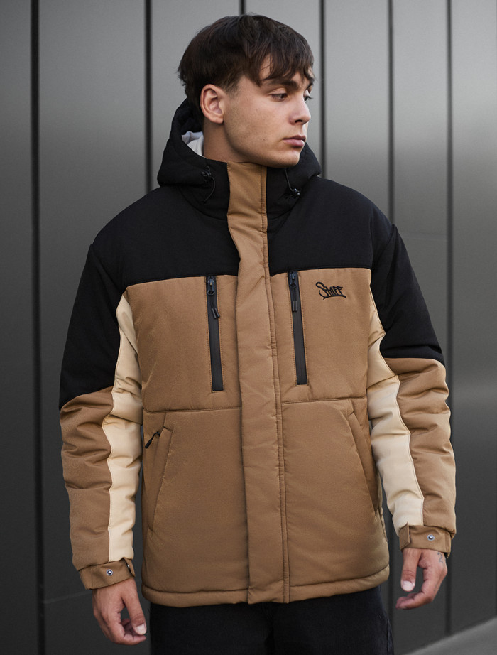 Kurtka zimowa Staff no beige & black