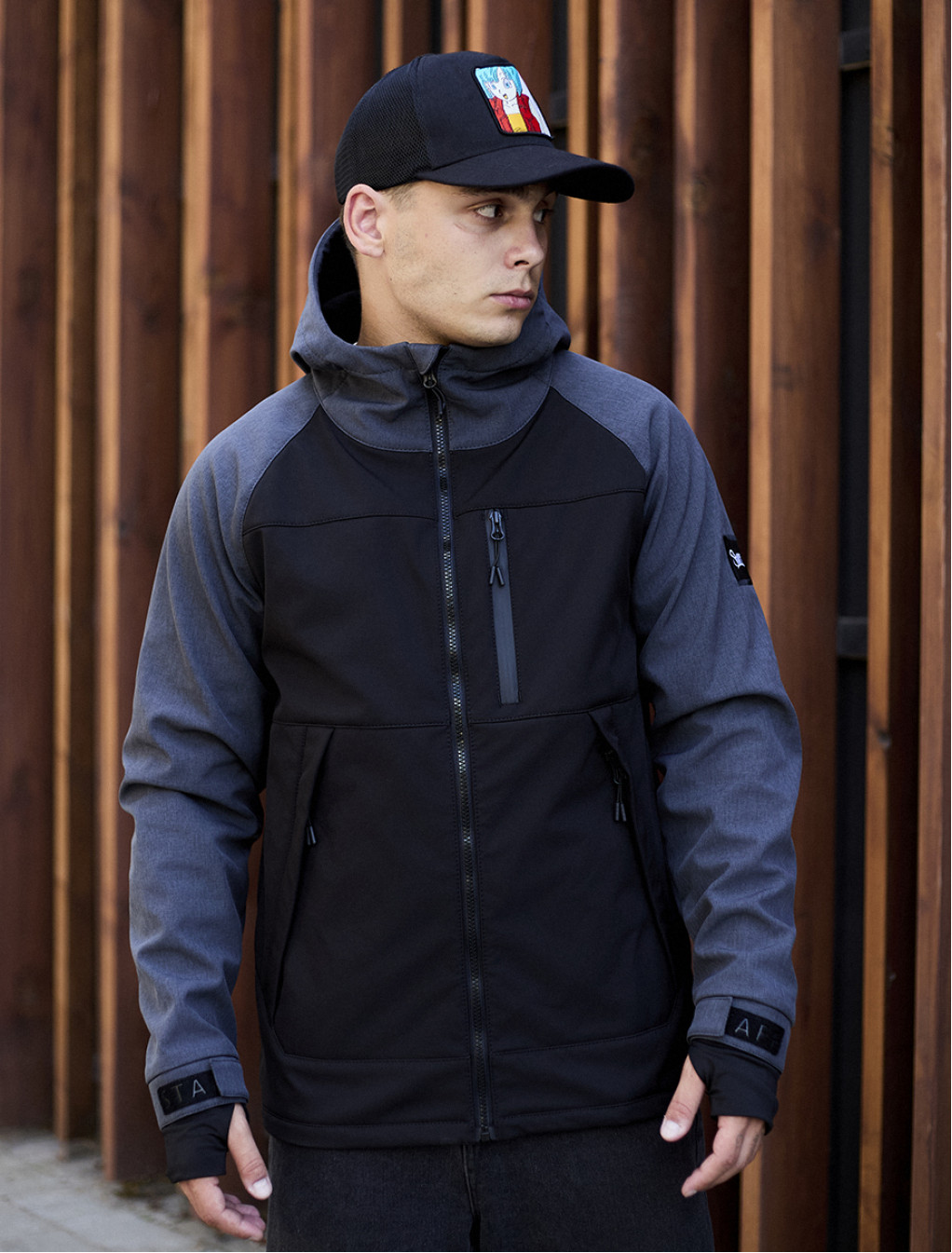 Kurtka Staff soft shell lokk black & gray