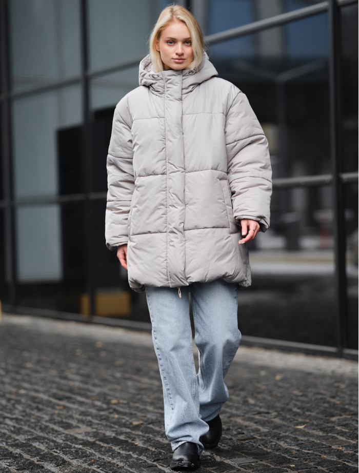 Damska kurtka zimowa Staff di light gray