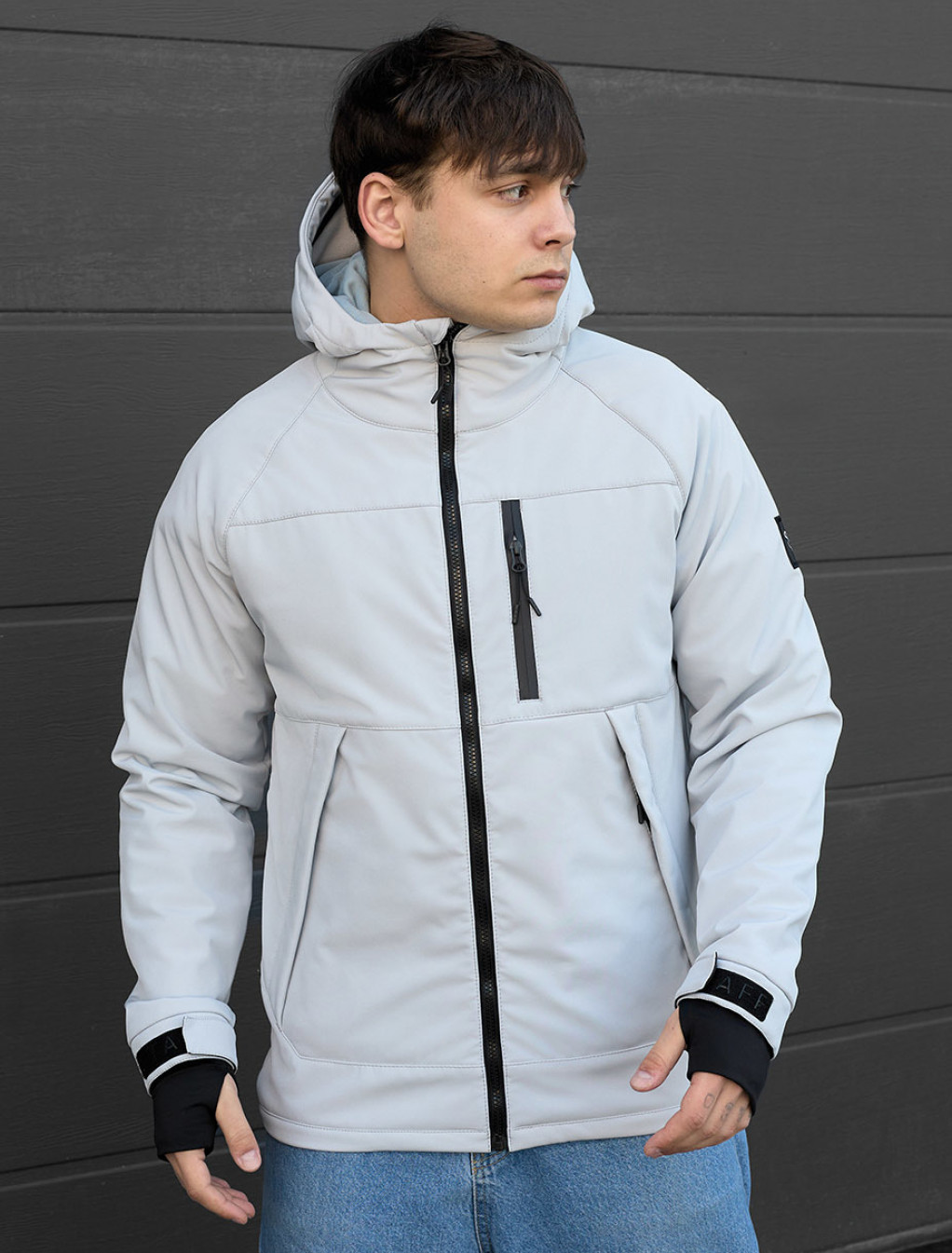 Kurtka Staff soft shell lokk light gray