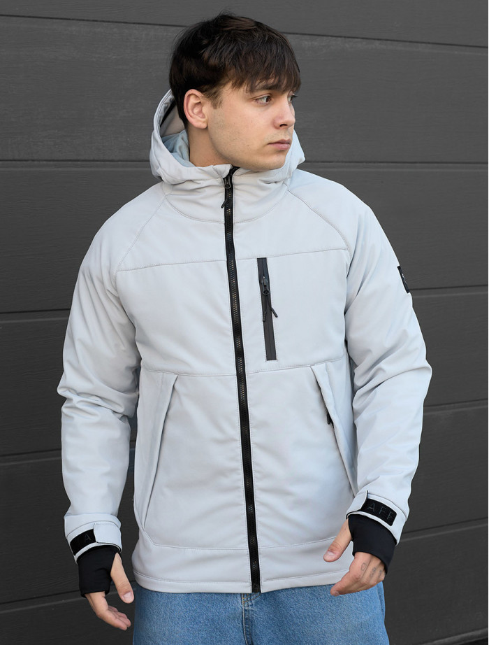 Kurtka Staff soft shell lokk light gray