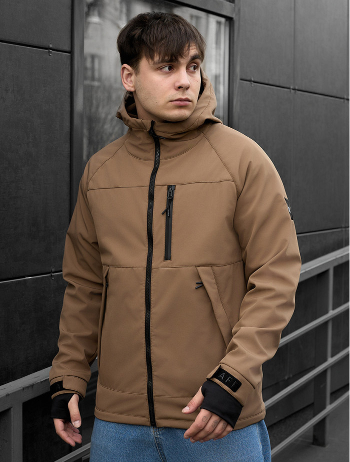 Kurtka Staff soft shell lokk brown