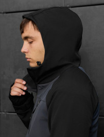 Kurtka Staff mei soft shell dark gray & black