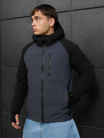 Kurtka Staff mei soft shell dark gray & black