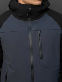 Kurtka Staff mei soft shell dark gray & black