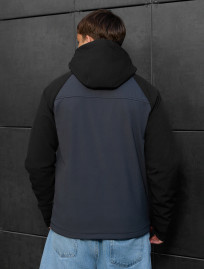 Kurtka Staff mei soft shell dark gray & black