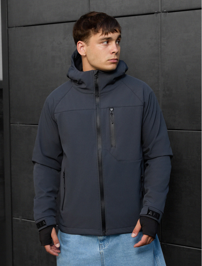 Kurtka Staff mei soft shell dark gray