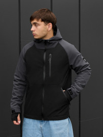 Kurtka Staff bu soft shell dark gray & black