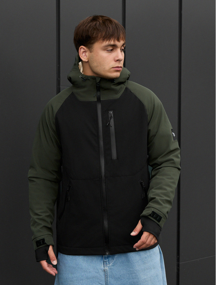 Kurtka Staff bu soft shell khaki & black