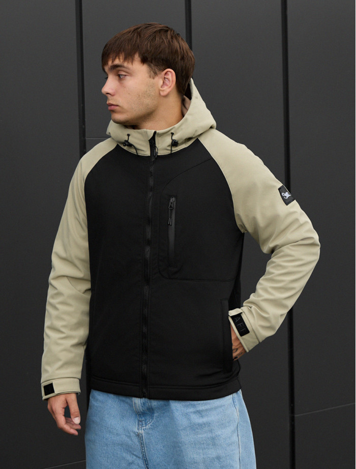 Kurtka soft shell Staff re black & light olive