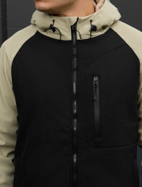 Kurtka soft shell Staff re black & light olive