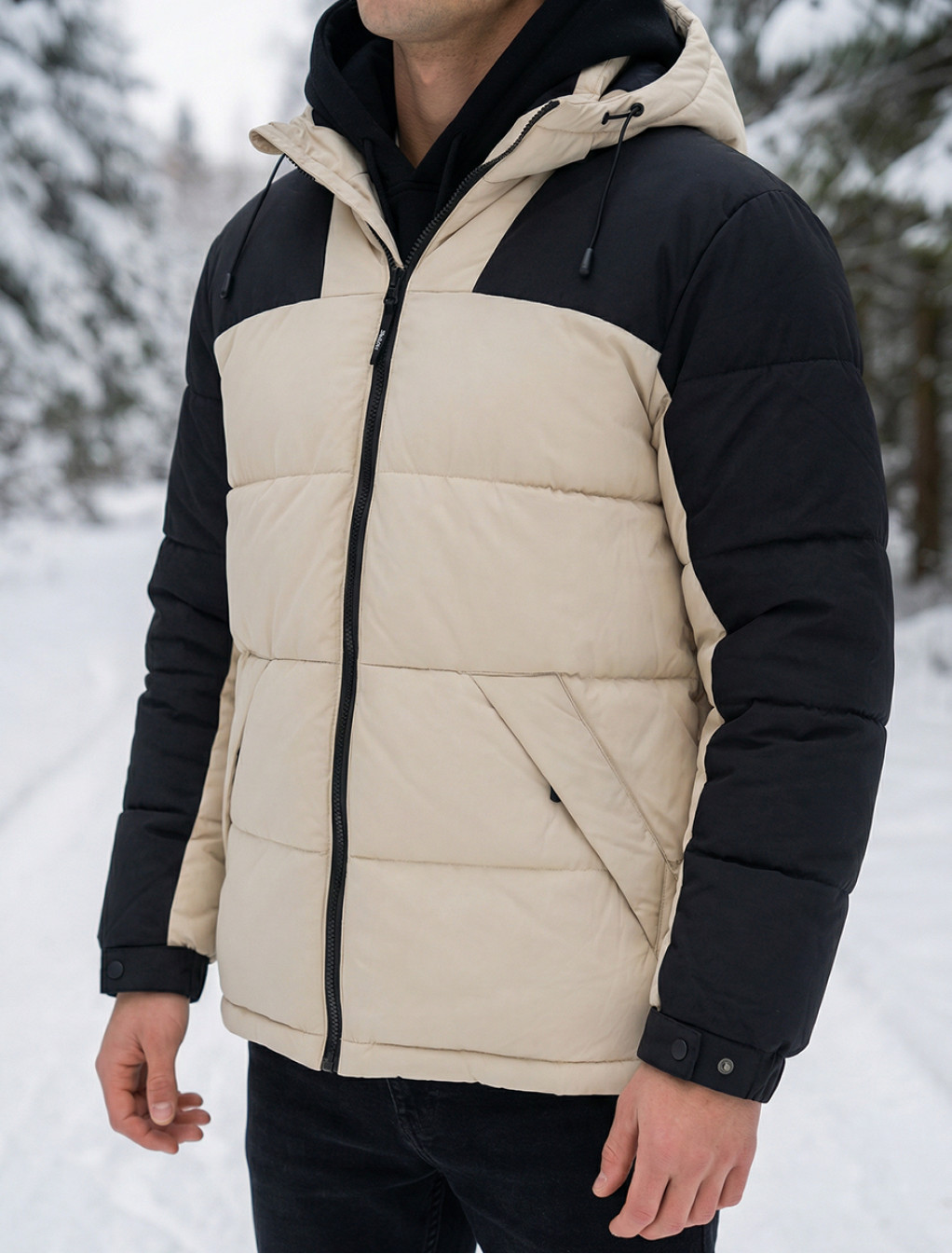 Kurtka zimowa Staff tund milk & black