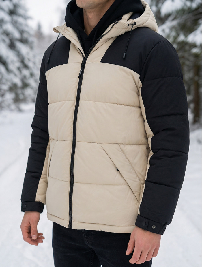 Kurtka zimowa Staff tund milk & black