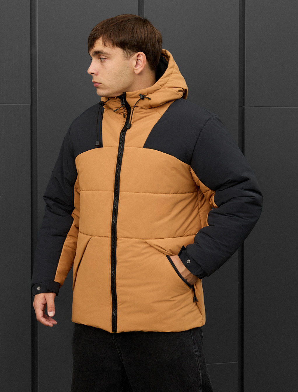 Kurtka zimowa Staff tund light brown & black