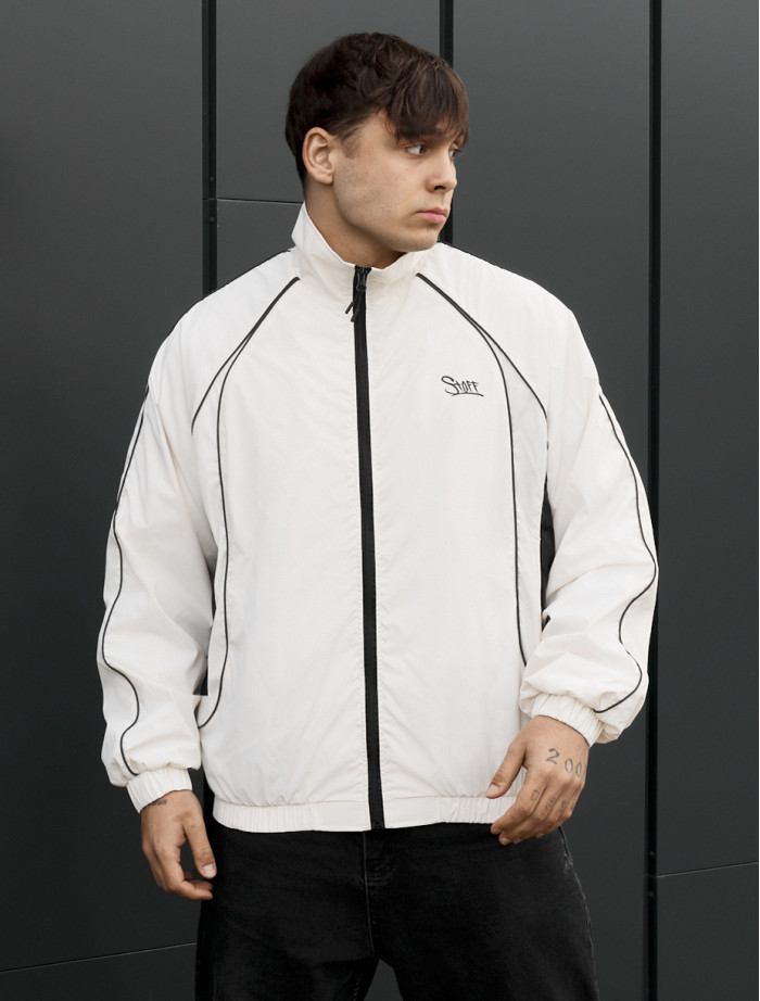 Wiatrówka ma milk & black reflective oversize