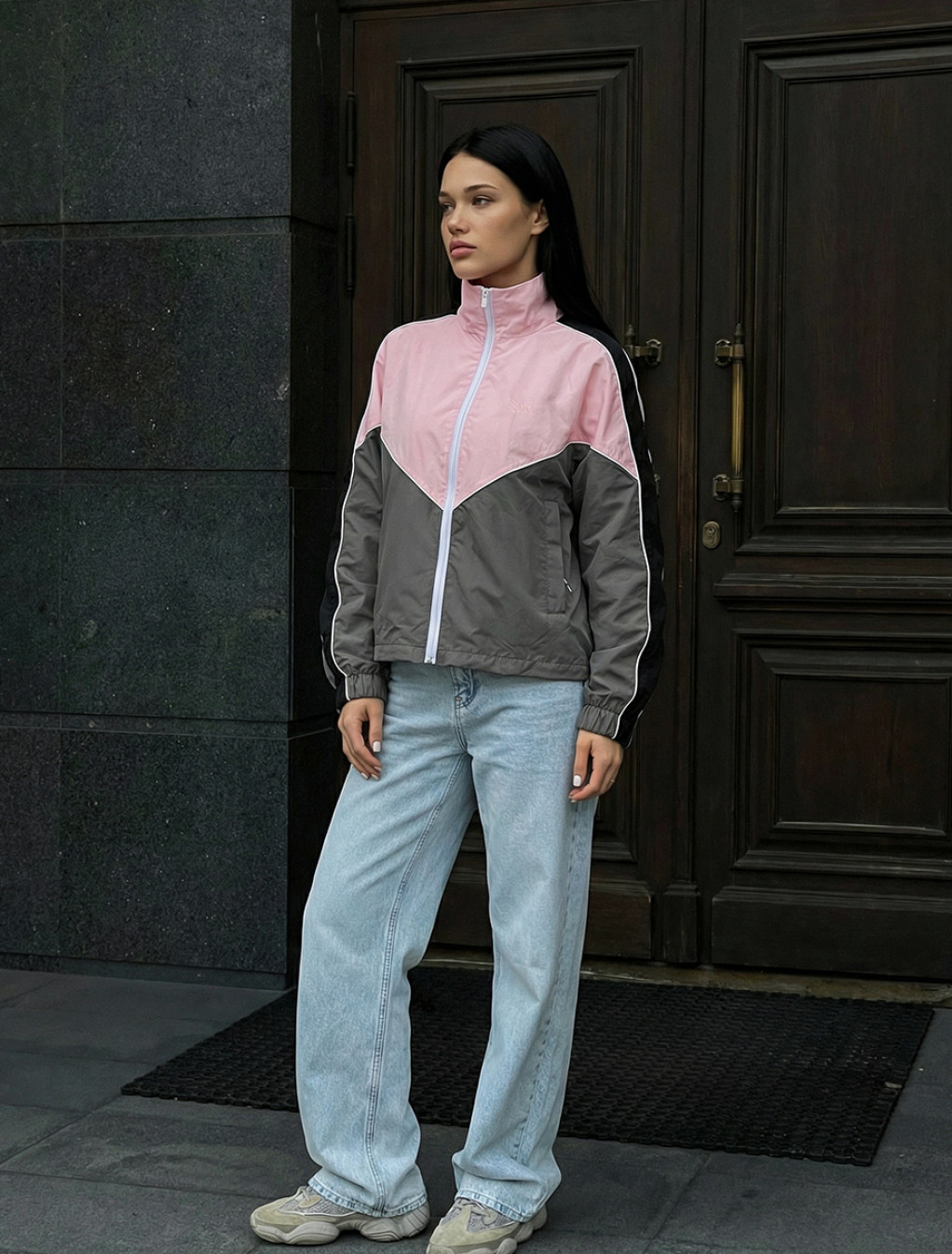 Wiatrówka Staff sh pink & gray