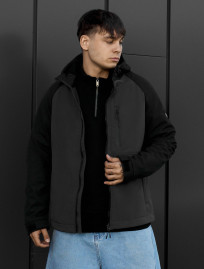 Kurtka soft shell Staff re black & dark gray