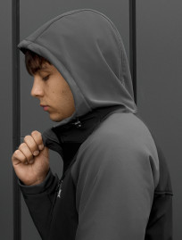 Kurtka soft shell Staff nu gray & black reflective