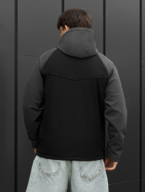 Kurtka soft shell Staff nu gray & black reflective