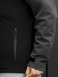 Kurtka soft shell Staff nu gray & black reflective