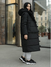 Damska kurtka zimowa Staff transformer long black