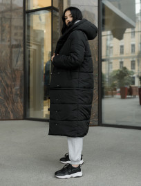 Damska kurtka zimowa Staff transformer long black
