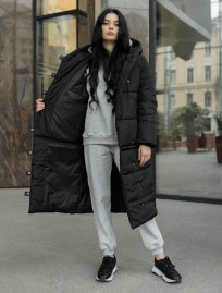 Damska kurtka zimowa Staff transformer long black