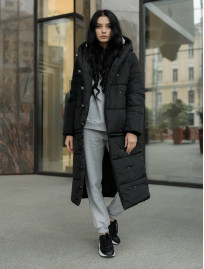 Damska kurtka zimowa Staff transformer long black