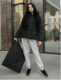 Damska kurtka zimowa Staff transformer long black
