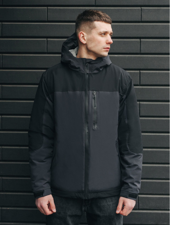 Kurtka Staff geo black & gray