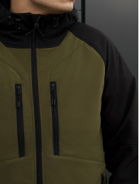 Kurtka soft shell Staff kade olive & black