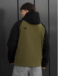 Kurtka soft shell Staff kade olive & black