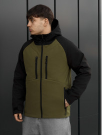 Kurtka soft shell Staff kade olive & black
