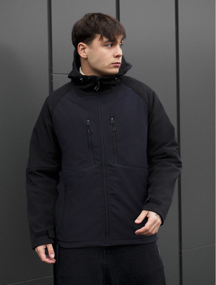 Kurtka soft shell Staff kade navy & black