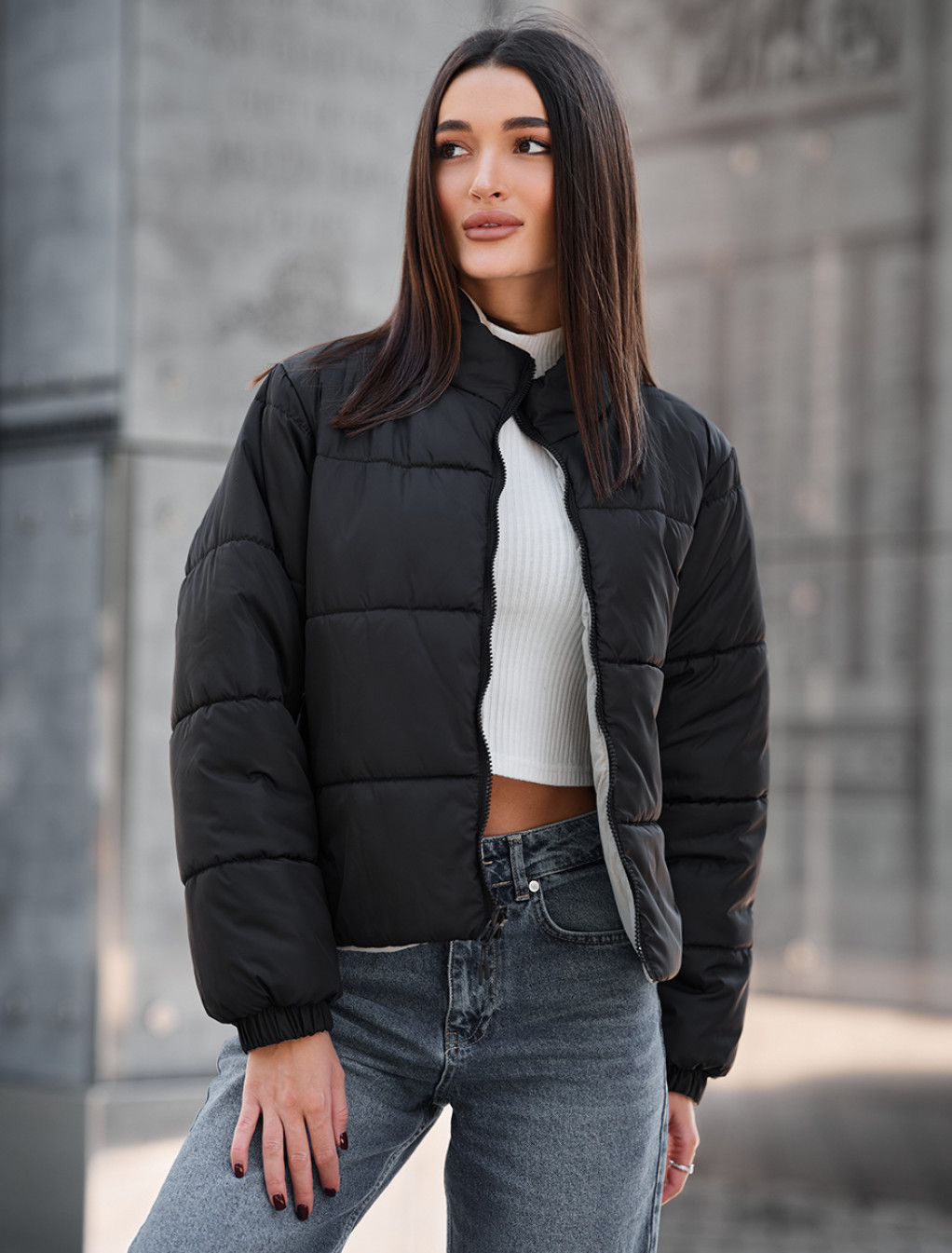 Kurtka Staff huxy black & light gray