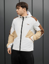 Wiatrówka Staff nix white & beige logo