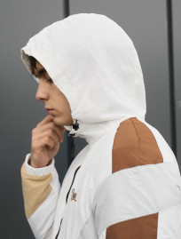 Wiatrówka Staff nix white & beige logo