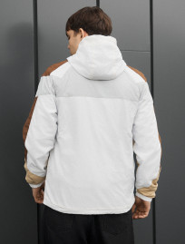 Wiatrówka Staff nix white & beige logo