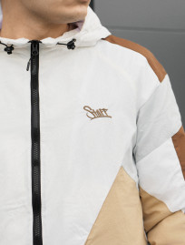 Wiatrówka Staff nix white & beige logo