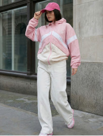 Wiatrówka Staff ni pink & light reflective oversize