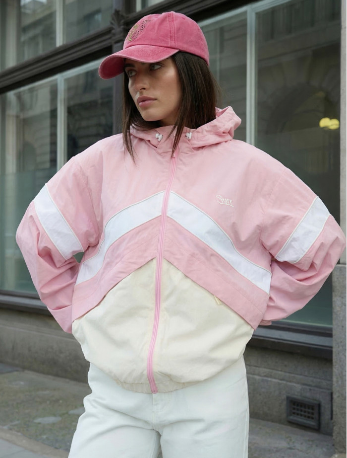 Wiatrówka Staff ni pink & light reflective oversize