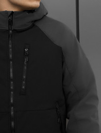 Kurtka soft shell Staff dark gray & black