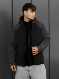 Kurtka soft shell Staff dark gray & black