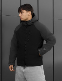 Kurtka soft shell Staff dark gray & black