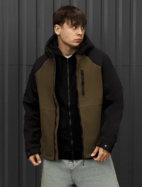 Kurtka soft shell Staff black & dark khaki